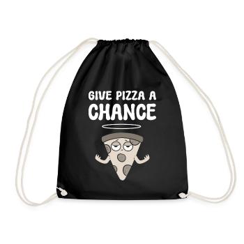 Pizza -Liebhaber Pizzalieferdienst - Turnbeutel - Schwarz - Vorne