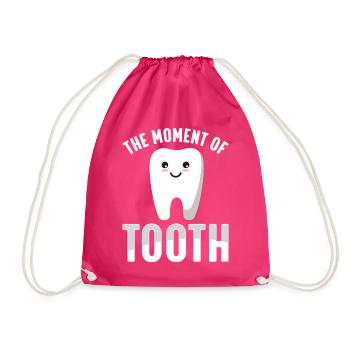Funny Dental Lab Technician Dentist - Drawstring Bag - fuchsia - Front