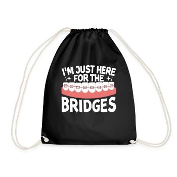 Funny Dental Lab Technician Dentist - Drawstring Bag - black - Front