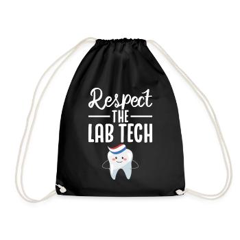 Funny Dental Lab Technician Dentist - Drawstring Bag - black - Front