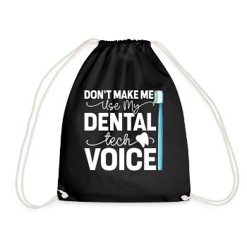 Funny Dental Lab Technician Dentist - Drawstring Bag - black - Front