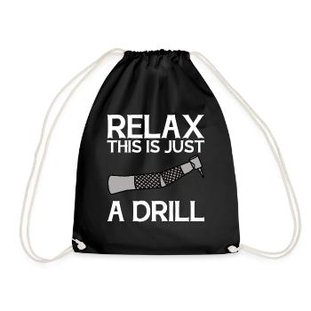 Funny Dental Lab Technician Dentist - Drawstring Bag - black - Front