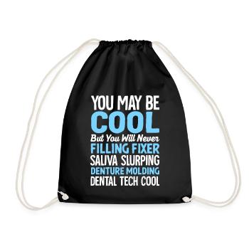 Funny dental technicians - Drawstring Bag - black - Front