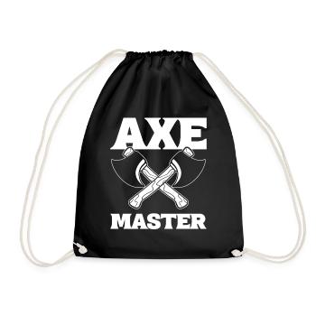 Axe Master Holzarbeiter - Turnbeutel - Schwarz - Vorne