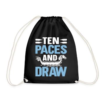Drôle de pagaie de course de bateau-dragon - Sac de sport léger - noir - Devant