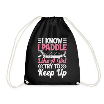 Fun dragon boat races - Drawstring Bag - black - Front