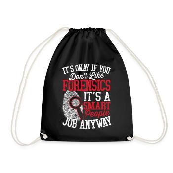 Funny coroner - Drawstring Bag - black - Front