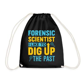 Funny scientific investigator - Drawstring Bag - black - Front