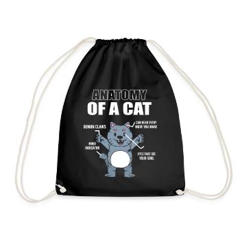 Anatomy Of A Cat Tierarzt - Turnbeutel - Schwarz - Vorne