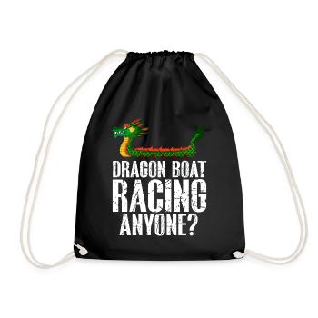 Fun Dragon Boat Races Everyone Paddles - Drawstring Bag - black - Front