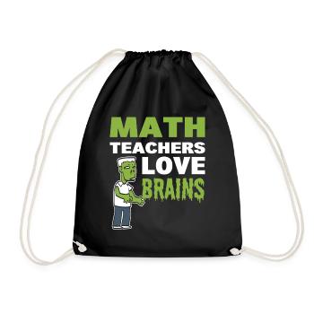 Lustiger Mathematiklehrer - Turnbeutel - Schwarz - Vorne