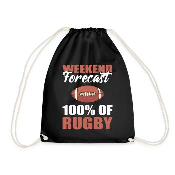 Weekend Forecast 100% Of Rugby Rugby -Trainer - Turnbeutel - Schwarz - Vorne