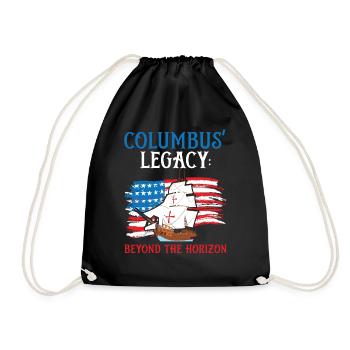 Columbus' Legacy: Beyond the Horizon Kolu - Drawstring Bag - black - Front