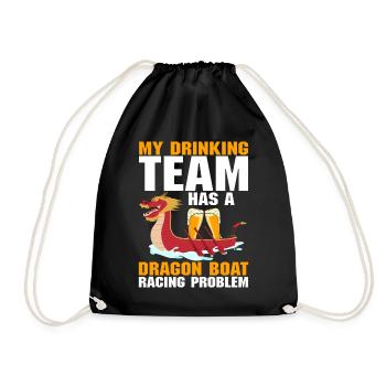 Drôle de problème de course de bateau-dragon de l’équipe de buveurs - Sac de sport léger - noir - Devant