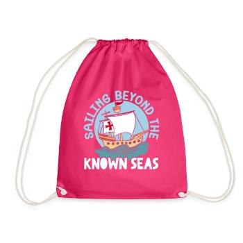 Naviguer au-delà des mers bien connues Columbus Day - Sac de sport léger - fuchsia - Devant