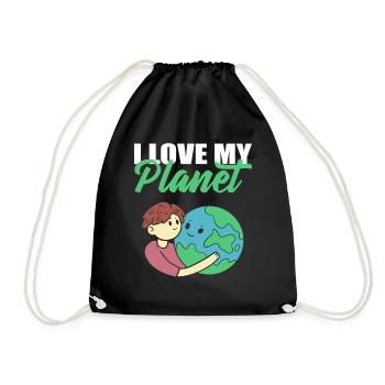 Earth Day Öko-Aktivist - Turnbeutel - Schwarz - Vorne