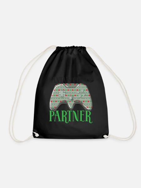 Der Co-op Partner Controller des Weihnachtsmannes - Turnbeutel - Schwarz