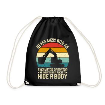 Funny HEO - Drawstring Bag - black - Front