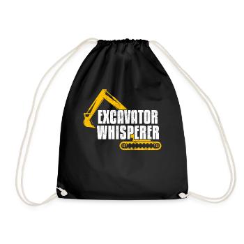 Drôle de conducteur d’excavatrice machinerie lourde - Sac de sport léger - noir - Devant