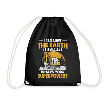 Drôle d’opérateur de pelle HEO - Sac de sport léger - noir - Devant