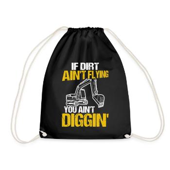 Drôle d’opérateur de pelle HEO - Sac de sport léger - noir - Devant