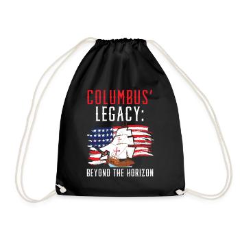Columbus' Legacy: Beyond the Horizon Kolu - Drawstring Bag - black - Front