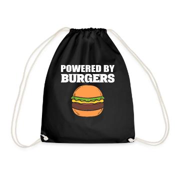 Burger Burger-Liebhaber - Turnbeutel - Schwarz - Vorne
