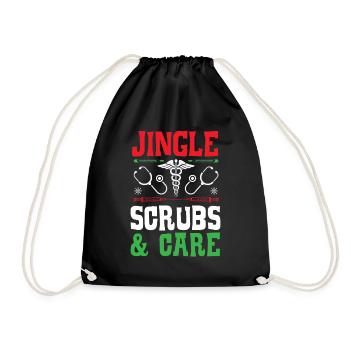 Jingle Scrubs & Care Nurse Noël - Sac de sport léger - noir - Devant