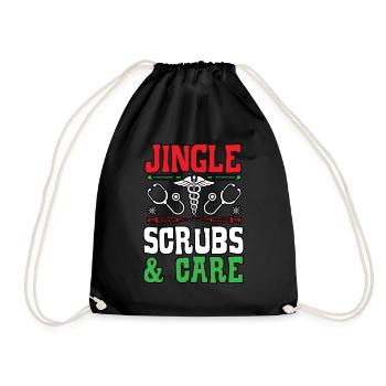 Jingle Scrubs & Care Nurse Noël - Sac de sport léger - noir - Devant