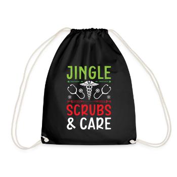 Jingle Scrubs & Care Nurse Noël - Sac de sport léger - noir - Devant