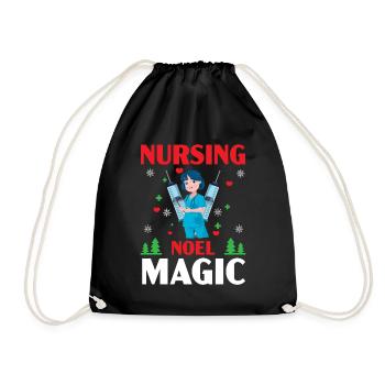 Nursing Noel Magic Medical Patients - Drawstring Bag - black - Front