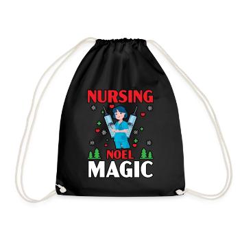 Nursing Noel Magic Medical Patients - Drawstring Bag - black - Front