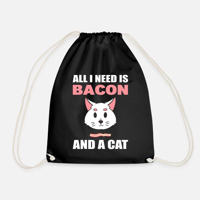 Speckliebhaber Grillkoch Bacon - Turnbeutel - Schwarz