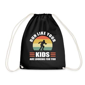 Run Like Your Kids Are Looking For You Runner - Turnbeutel - Schwarz - Vorne