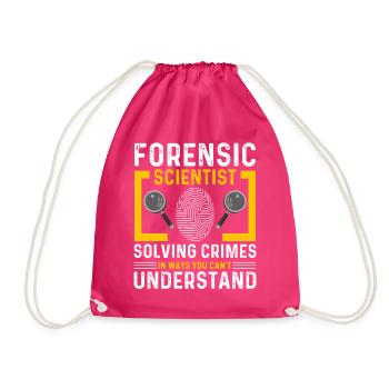 Funny scientific investigator - Drawstring Bag - fuchsia - Front