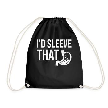 Funny gastric sleeve bypass surgery bariatrics - Drawstring Bag - black - Front