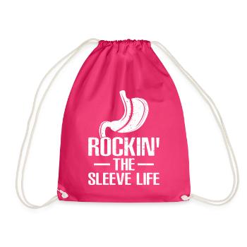 Funny Gastric Sleeve Bariatric Surgery - Drawstring Bag - fuchsia - Front
