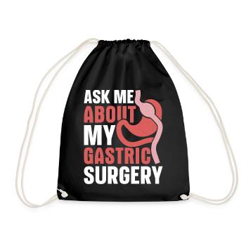 Funny bypass surgery - Drawstring Bag - black - Front