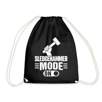 Fun day of house demolition - Drawstring Bag - black - Front