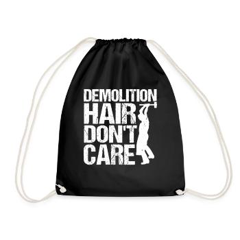 Fun day of house demolition - Drawstring Bag - black - Front