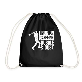 Fun day of house demolition - Drawstring Bag - black - Front