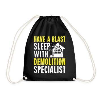 Fun day of house demolition - Drawstring Bag - black - Front