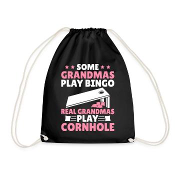 Drôle de joueur de cornhole Corn Hole - Sac de sport léger - noir - Devant