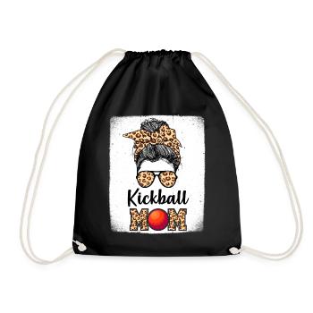 Kickball Spieler Mama - Turnbeutel - Schwarz - Vorne