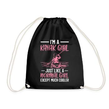 Kayaking Paddling Lover Kayak - Drawstring Bag - black - Front