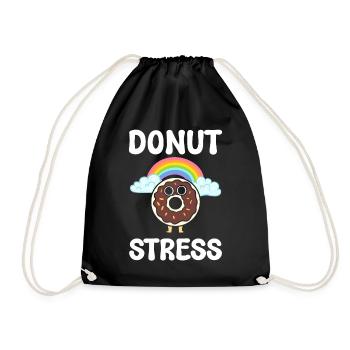 Donut Stress Donut -Liebhaber - Turnbeutel - Schwarz - Vorne