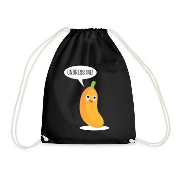 Undress Me Banane - Turnbeutel - Schwarz - Vorne