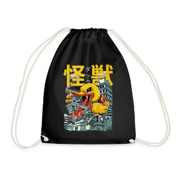 Kaiju Duck Anime Japonais Monster Rubber Duck - Sac de sport léger - noir - Devant