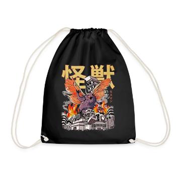 Kaiju Mothman Japanisch Anime Monster Kryptide - Turnbeutel - Schwarz - Vorne