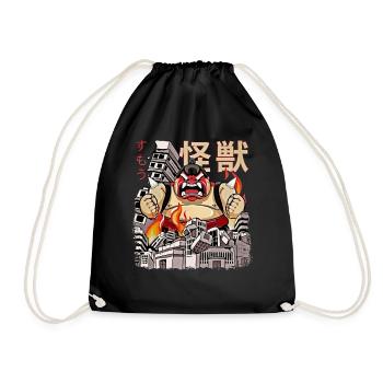 Kaiju Sumo Wrestler Monstres Anime Japonais - Sac de sport léger - noir - Devant